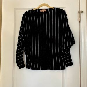 Philosophy black striped loose arm fit sweater